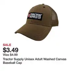 Tractor Supply Company Tractor Supply Unisex Adult Washed Canvas Baseball Cap offer