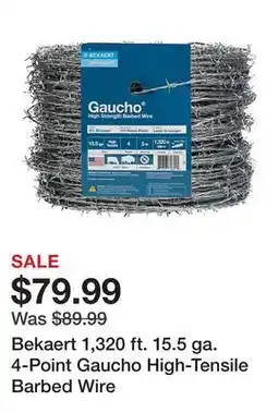 Tractor Supply Company Bekaert 1,320 ft. 15.5 ga. 4-Point Gaucho High-Tensile Barbed Wire offer