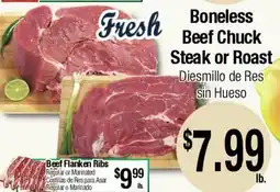Big Saver Foods BONELESS BEEF CHUCK STEAK OR ROAST offer