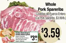 Big Saver Foods Whole Pork Spareribs offer
