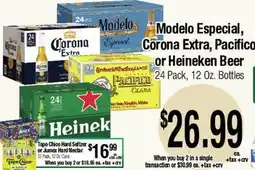 Big Saver Foods Modelo Especial, Corona Extra, Pacifico or Heineken Beer offer
