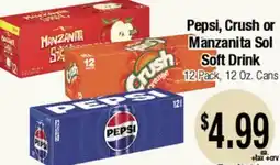 Big Saver Foods Pepsi, Crush or Manzanita Sol Soft Drink offer