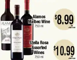 Big Saver Foods Alamos Malbec Wine, Stella Rosa Assorted Wines offer