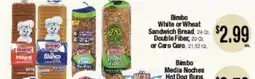 Big Saver Foods Bimbo White or Wheat Sandwich Bread, 24 Oz, Double Fiber, 29 Oz or Carb Control, 21.5 Oz offer
