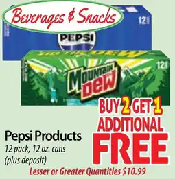 Hollywood Market Pepsi Products offer