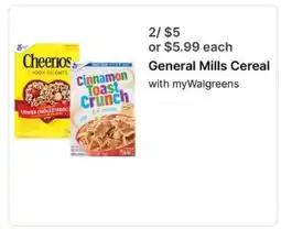 Walgreens General Mills Cereal offer