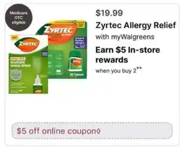 Walgreens Zyrtec Allergy Relief offer