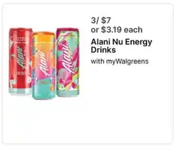 Walgreens Alani Nu Energy Drinks offer