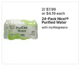 Walgreens 24-Pack Nice! Purified Water offer
