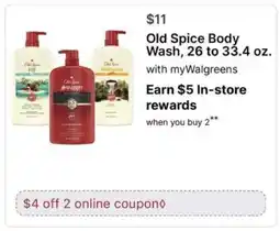 Walgreens Old Spice Body Wash offer