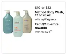 Walgreens Method Body Wash offer