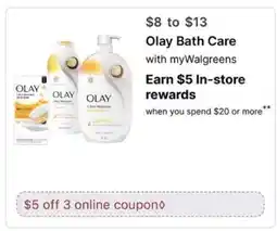 Walgreens Olay Bath Care offer