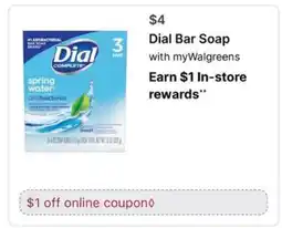 Walgreens Dial Bar Soap offer