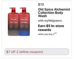 Walgreens Old Spice Alchemist Collection Body Wash offer