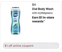 Walgreens Dial Body Wash offer