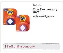 Walgreens Tide Evo Laundry Care offer