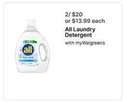 Walgreens all Laundry Detergent offer