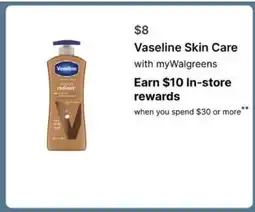 Walgreens Vaseline Skin Care offer