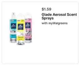 Walgreens Glade Aerosol Scent Sprays offer