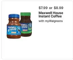 Walgreens Maxwell House Instant Coffee offer