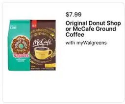 Walgreens Original Donut Shop or McCafe Ground Coffee offer
