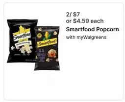 Walgreens Smartfood Popcorn offer