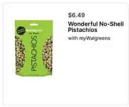 Walgreens Wonderful No Shell Pistachios offer