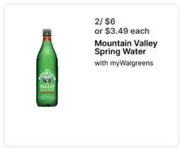 Walgreens Mountain Valley Spring Water offer
