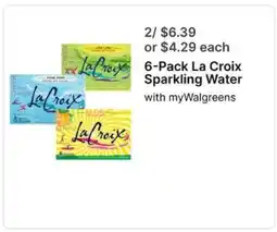 Walgreens 6-Pack La Croix Sparkling Water offer
