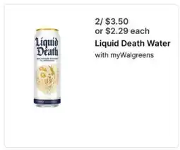 Walgreens Liquid Death Water offer
