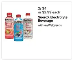 Walgreens SueroX Electrolyte Beverage offer