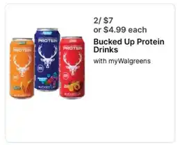 Walgreens Bucked Up Protein Drinks offer