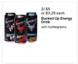 Walgreens Bucked Up energy drink offer