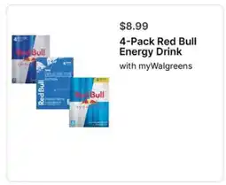 Walgreens 4-Pack Red Bull Energy Drink offer