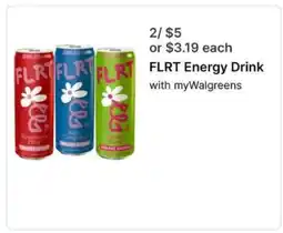 Walgreens FLRT Energy Drink offer