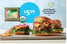 Aldi Simply Nature Fresh Organic 85/15 Grass-Fed Ground Beef offer