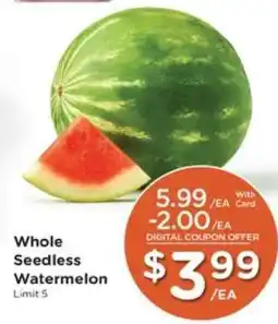 Pick'n Save Whole Seedless Watermelon offer