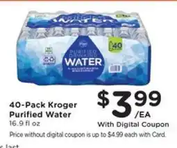 Pick'n Save 40-Pack Kroger Purified Water offer