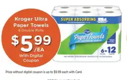 Pick'n Save Kroger Ultra Paper Towels offer