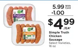 Pick'n Save Simple Truth Chicken Sausage offer