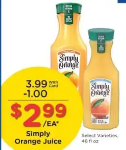 Pick'n Save Simply Orange Juice offer