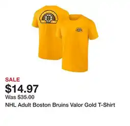 Dick's Sporting Goods NHL Adult Boston Bruins Valor Gold T-Shirt offer