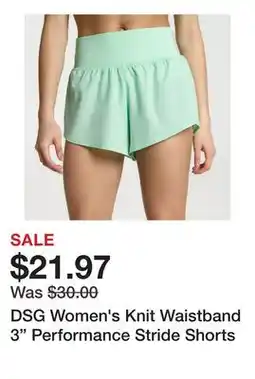 Dick's Sporting Goods DSG Women's Knit Waistband 3 Performance Stride Shorts offer
