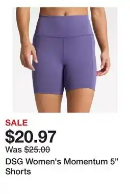 Dick's Sporting Goods DSG Women's Momentum 5 Shorts offer