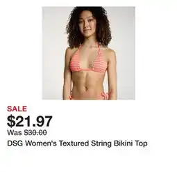 Dick's Sporting Goods DSG Women's Textured String Bikini Top offer