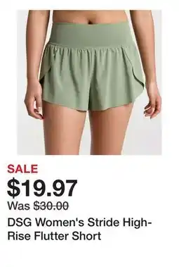 Dick's Sporting Goods DSG Women's Stride High-Rise Flutter Short offer