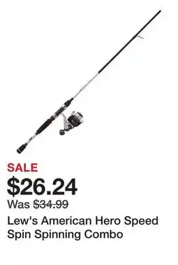 Dick's Sporting Goods Lew's American Hero Speed Spin Spinning Combo offer