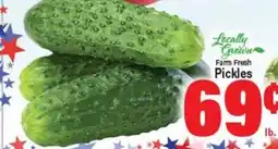 Angelo Caputo's Fresh Market Locally Grown Farm Fresh Pickles offer