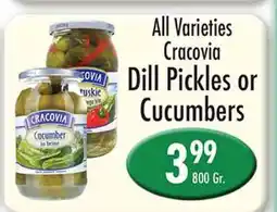 Garden Fresh Market Cracovia Dill Pickles or Cucumbers offer