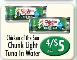 Garden Fresh Market Chicken of the Sea Chunk Light Tuna In Water offer